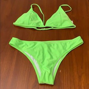 Large women’s lime green bikini